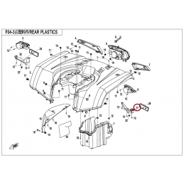 Mocowanie odblasku tył lewe...