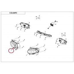 Lampa przód prawa cf moto...