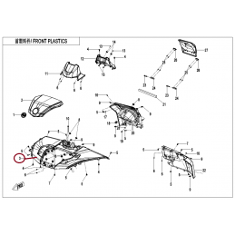 Plastik przód cf moto 625...
